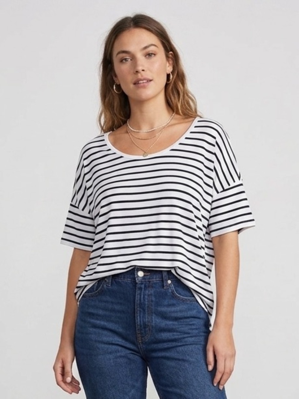 Black and White Stripped Top